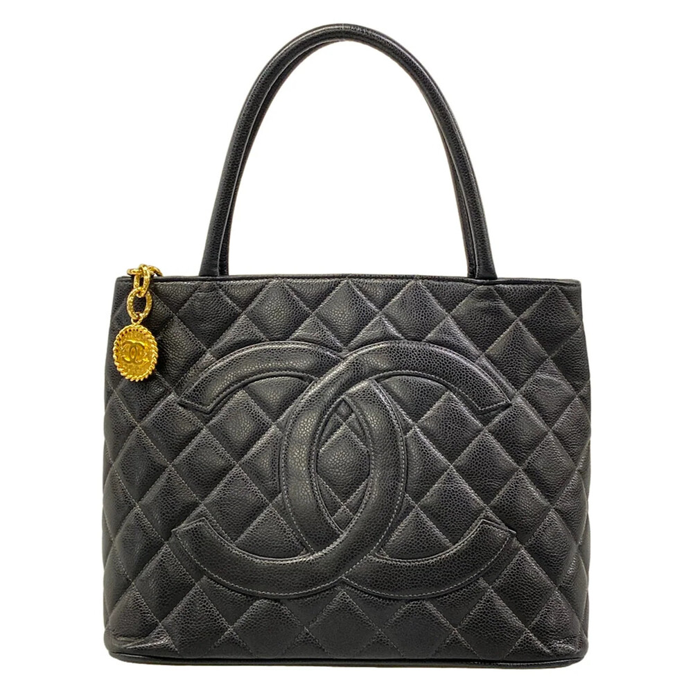 Chanel Caviar Medallion Tote Black #310320C20B